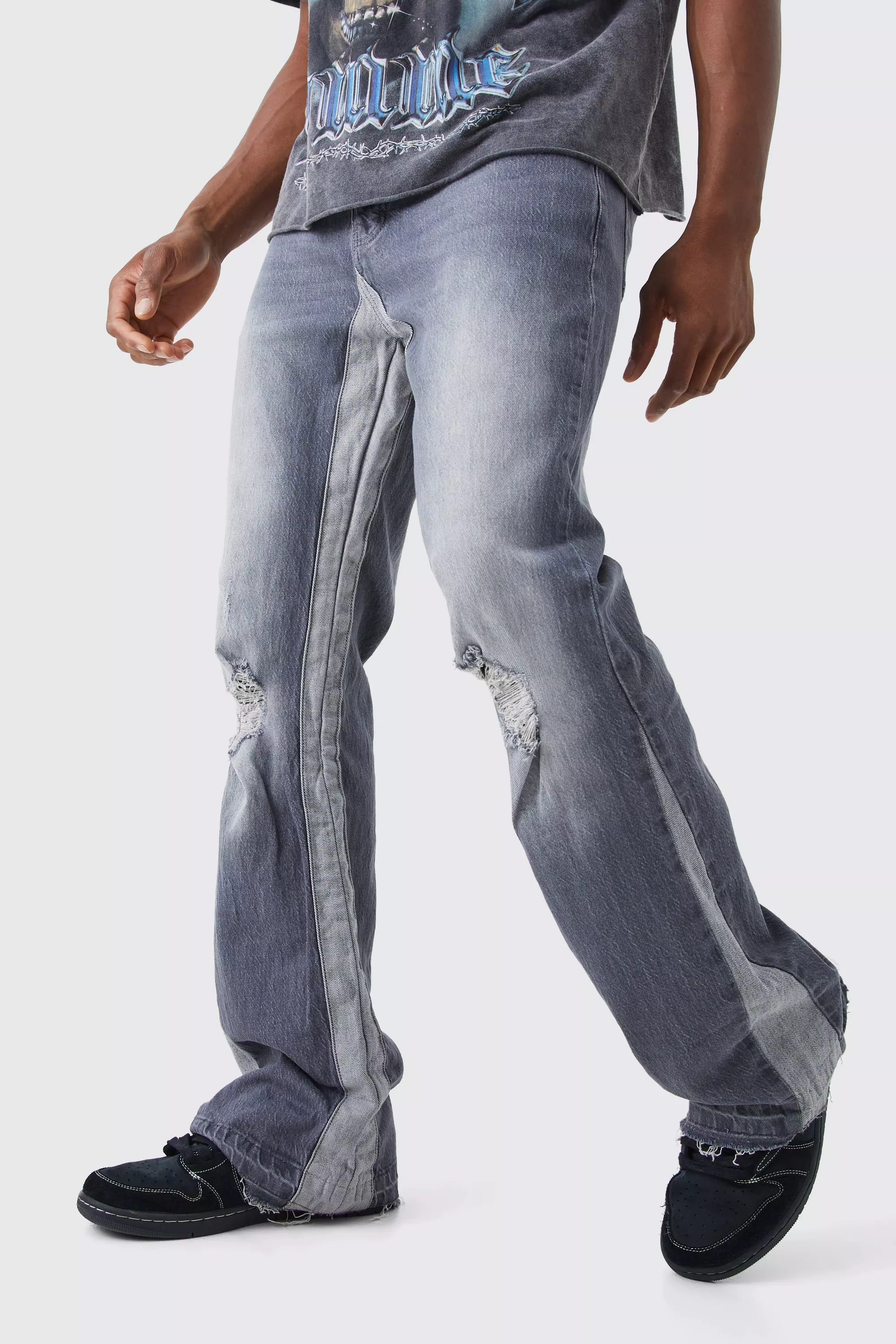 Flared fashion jeans for men